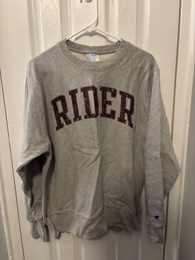 Rider University Gray Crewneck Sweatshirt